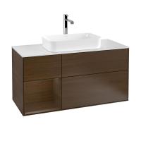Тумба под раковину Villeroy & Boch Finion 1200х501 мм F291GNGN орех/орех