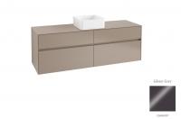 Тумба под раковину Villeroy & Boch Collaro 1600х500 мм C04900FP серый глянцевый