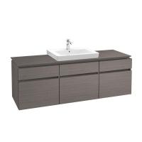 Тумба под раковину Villeroy & Boch Legato 1400х500 мм B68500FQ дуб графитовый