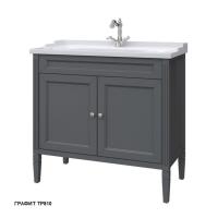 Тумба под раковину Caprigo Albion Concept 90 886х450 мм (2 двери) 34013 TP810 графит
