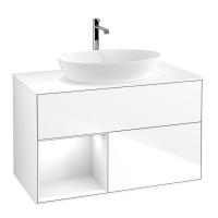 Тумба под раковину Villeroy & Boch Finion 1000х501 мм F771GFGF белый глянцевый/белый глянцевый