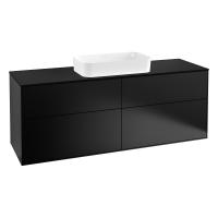 Тумба под раковину Villeroy & Boch Finion 1600х501 мм F73200PD чёрный матовый