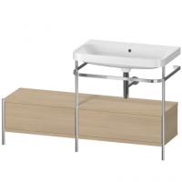 Консоль с раковиной Duravit Happy D.2 Plus 1400х490 мм HP4857N7171 хром/средиземноморский дуб
