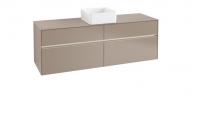 Тумба под раковину Villeroy & Boch Collaro 1600х500 мм с подсветкой C049L0VG трюфель серый