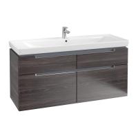 Тумба под раковину Villeroy & Boch Subway 2.0 1287х449 мм A91610FQ дуб графитовый