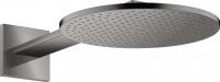 Верхний душ Axor ShowerSolutions 300 1jet с держателем 35300330 полированный чёрный хром
