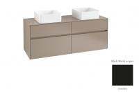 Тумба под раковину Villeroy & Boch Collaro 1400х500 мм C04800PD чёрный матовый