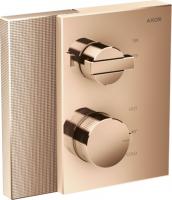 Термостат Axor Edge (внешняя часть для 1 потребителя) с алмазной огранкой 46751300 полированное красное золото