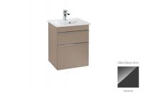 Тумба под раковину Villeroy & Boch Venticello 466х426 мм A92201RA серое стекло