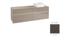 Тумба под раковину Villeroy & Boch Collaro 1600х500 мм с подсветкой C051L0FQ дуб графитовый
