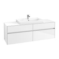 Тумба под раковину Villeroy & Boch Collaro 1600х500 мм C02800DH белый глянцевый