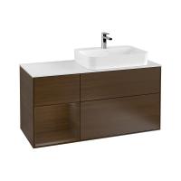 Тумба под раковину Villeroy & Boch Finion 1200х501 мм F391GNGN орех/орех