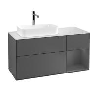 Тумба под раковину Villeroy & Boch Finion 1200х501 мм F281GKGK матовый антрацит/матовый антрацит