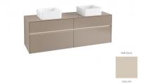 Тумба под раковину Villeroy & Boch Collaro 1600х500 мм с подсветкой C052L0VK мягкий серый