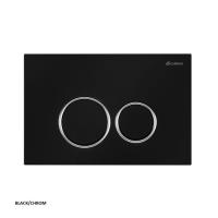 Клавиша смыва Caprigo Dew-R Abs DA001-black/crm чёрный/хром