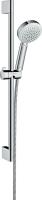 Душевой гарнитур Hansgrohe Crometta 100 1jet со штангой 65 см 26652400 белый/хром