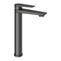 Смеситель для раковины Aqueduto Linha L высокий излив LIN0345 сталь оружейная