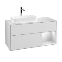 Тумба под раковину Villeroy & Boch Finion 1200х501 мм F281GFGF белый глянцевый/белый глянцевый