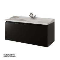 Тумба под раковину Caprigo Ponza-A 100 990х469 мм гладкий фасад 13514 F В042 чёрный алюминий