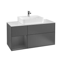 Тумба под раковину Villeroy & Boch Finion 1200х501 мм F161GKGK матовый антрацит/матовый антрацит
