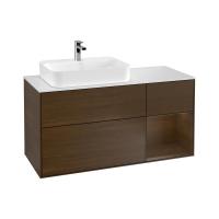 Тумба под раковину Villeroy & Boch Finion 1200х501 мм F401GNGN орех/орех