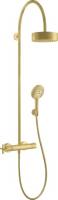 Душевая система с термостатом для душа Axor Citterio Showerpipe 180 1jet 39670950 шлифованная медь