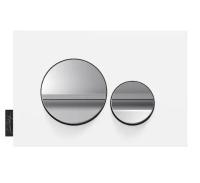 Клавиша смыва Jacob Delafon круглая E20859-CP-MWH матовый белый/глянцевый хром