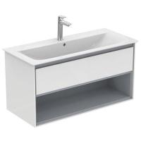 Тумба под раковину Ideal Standard Connect Air 1000x440 мм E0828KN белый глянец/светло-серый матовый