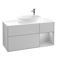 Тумба под раковину Villeroy & Boch Finion 1200х501 мм F951GJGJ светло-серый/светло-серый