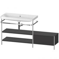 Консоль с раковиной Duravit Happy D.2 Plus 1600х490 мм HP4853N8080 хром/графит матовый