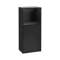 Тумба Villeroy & Boch Finion 418х270х936 мм петли справа, с зарядной станцией F530PDPD чёрный матовый/чёрный матовый