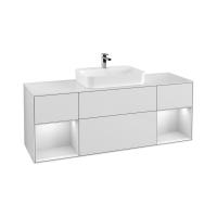 Тумба под раковину Villeroy & Boch Finion 1600х501 мм F451GFGF белый глянцевый/белый глянцевый
