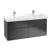 Тумба под раковину Villeroy & Boch Collaro 1254х444 мм C01300PD чёрный матовый