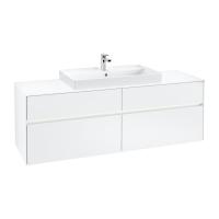 Тумба под раковину Villeroy & Boch Collaro 1600х500 мм с подсветкой C028L0MS белый матовый