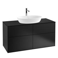 Тумба под раковину Villeroy & Boch Finion 1200х501 мм F79200PD чёрный матовый