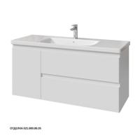 Тумба под раковину Caprigo Forte 120 1164х446 мм (2 ящика, 1 дверь слева) эмаль 36117L EML 021 белый
