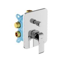 Смеситель встраиваемый Ravak Flat FL 065.00 (внешняя часть для 2 потребителей) X070123 хром