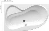 Ванна акриловая Ravak Rosa 95 L 160x95 см C571000000 белый