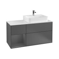 Тумба под раковину Villeroy & Boch Finion 1200х501 мм F141GKGK матовый антрацит/матовый антрацит