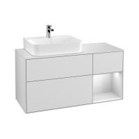 Тумба под раковину Villeroy & Boch Finion 1200х501 мм F151GFGF белый глянцевый/белый глянцевый