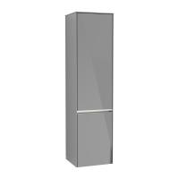 Пенал Villeroy & Boch Collaro 404х349х1538 мм петли слева, с подсветкой C033L0FP серый глянцевый