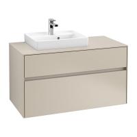 Тумба под раковину Villeroy & Boch Collaro 1000х500 мм C01400VK мягкий серый