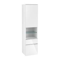 Пенал Villeroy & Boch Venticello 404х372х1546 мм петли слева A95201RE белое стекло