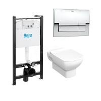 Комплект Roca Dama Senso (инсталляция + унитаз + сиденье) 893104680 + клавиша слива 8901170B1 белыйКомплект Roca Dama Senso (инсталляция + унитаз + сиденье + клвиша слива 8901170B1) 893104680 белый