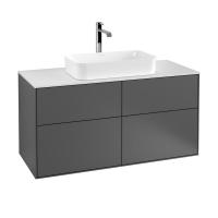 Тумба под раковину Villeroy & Boch Finion 1200х501 мм F26100GK матовый антрацит/белый