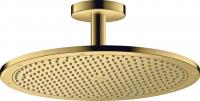 Верхний душ Axor ShowerSolutions 350 1jet с потолочным подсоединением 26035990 полированное золото