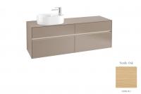 Тумба под раковину Villeroy & Boch Collaro 1600х500 мм с подсветкой C066L0VJ северный дуб