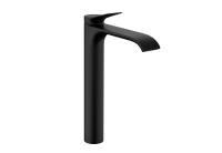 Смеситель для раковины Hansgrohe Vivenis 250 ComfortZone высокий излив, донный клапан 75040670 чёрный матовый