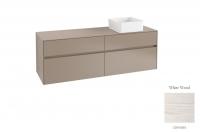 Тумба под раковину Villeroy & Boch Collaro 1600х500 мм C05100E8 белое дерево
