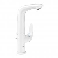 Смеситель для раковины Grohe Eurostyle L-Size высокий поворотный излив, донный клапан 23 718 LS3 белая луна/хром